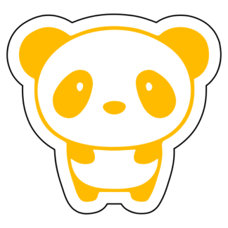 Little Panda Sticker (Yellow)